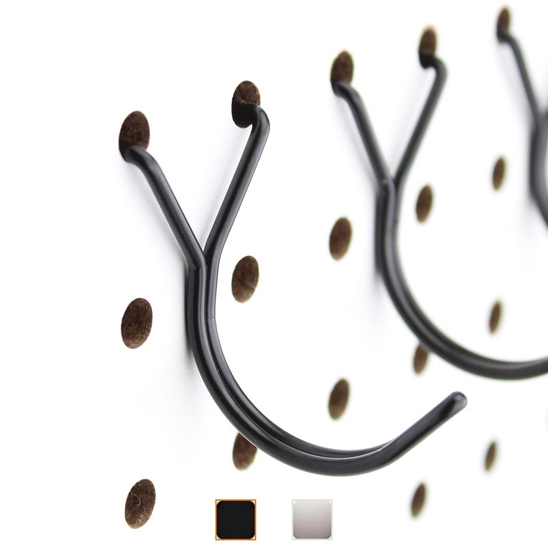 Right Arrange Steel Pegboard Hooks 25-Pack 1.5in J-Hook, Black - Will Not Fall Out - Fits Any Peg Board - Multipurpose - Organize Necklaces, Jewelry, Retail Items, Keys, Craft or Supplies - Image 1